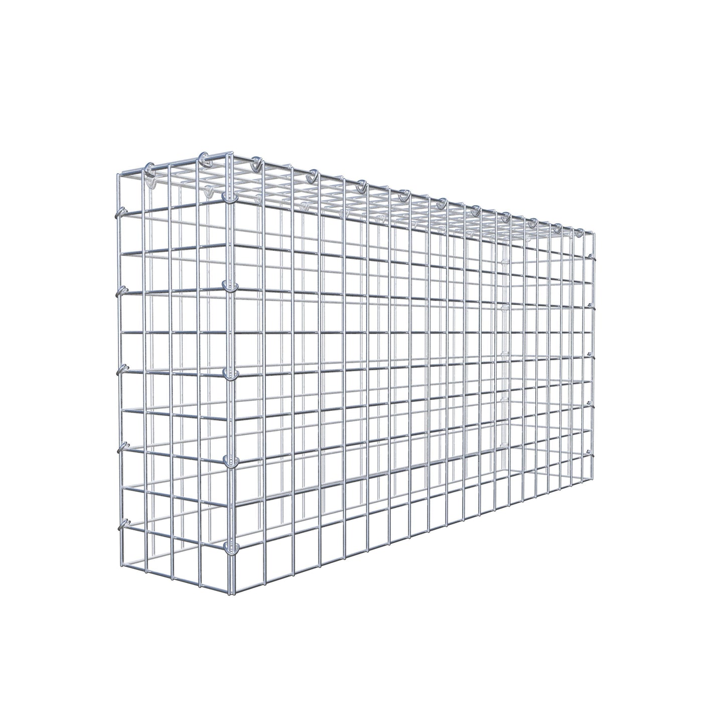 Gavión complementario de tipo 3 100 cm x 50 cm x 20 cm (largo x alto x fondo), malla 5 cm x 5 cm, anillo en C