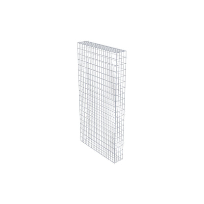 Gabion 200 cm x 100 cm x 20 cm (L x H x P), mailles 5 cm x 10 cm, anneau en C
