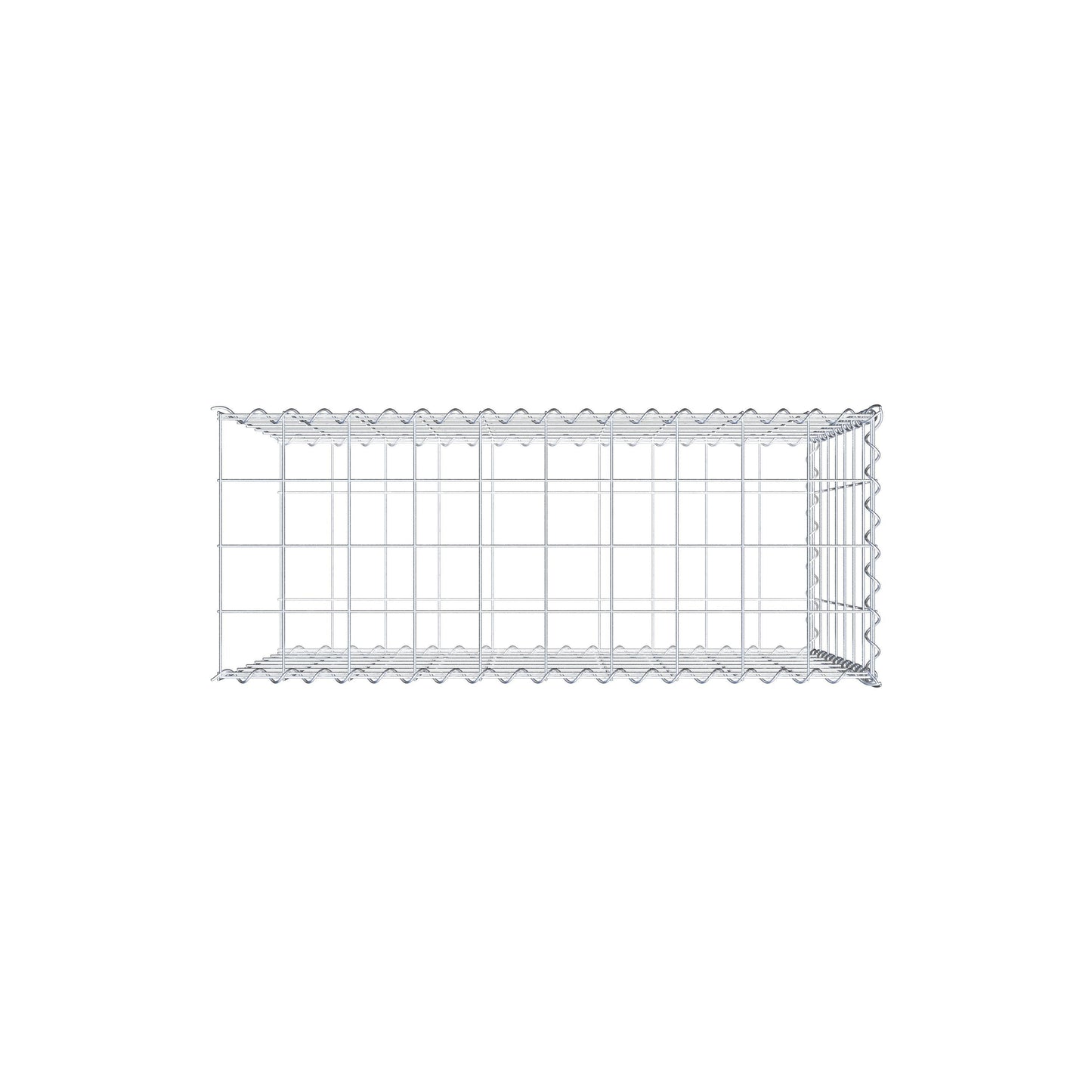 Anbaugabione Typ 2 100 cm x 70 cm x 40 cm (L x H x T), Maschenweite 10 cm x 10 cm, Spirale