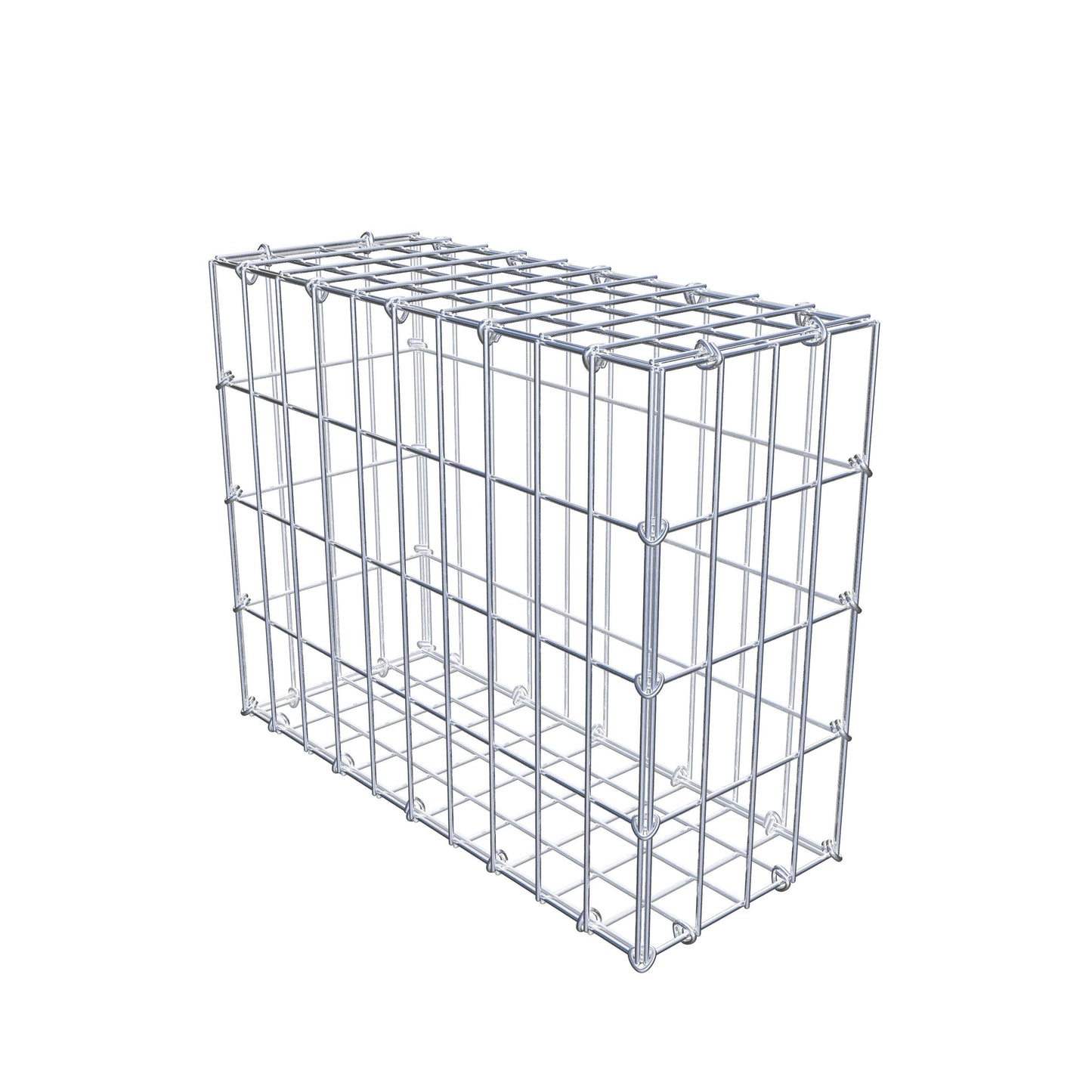 Gabião 50 cm x 40 cm x 20 cm (C x A x P), malhagem 5 cm x 10 cm, anel C