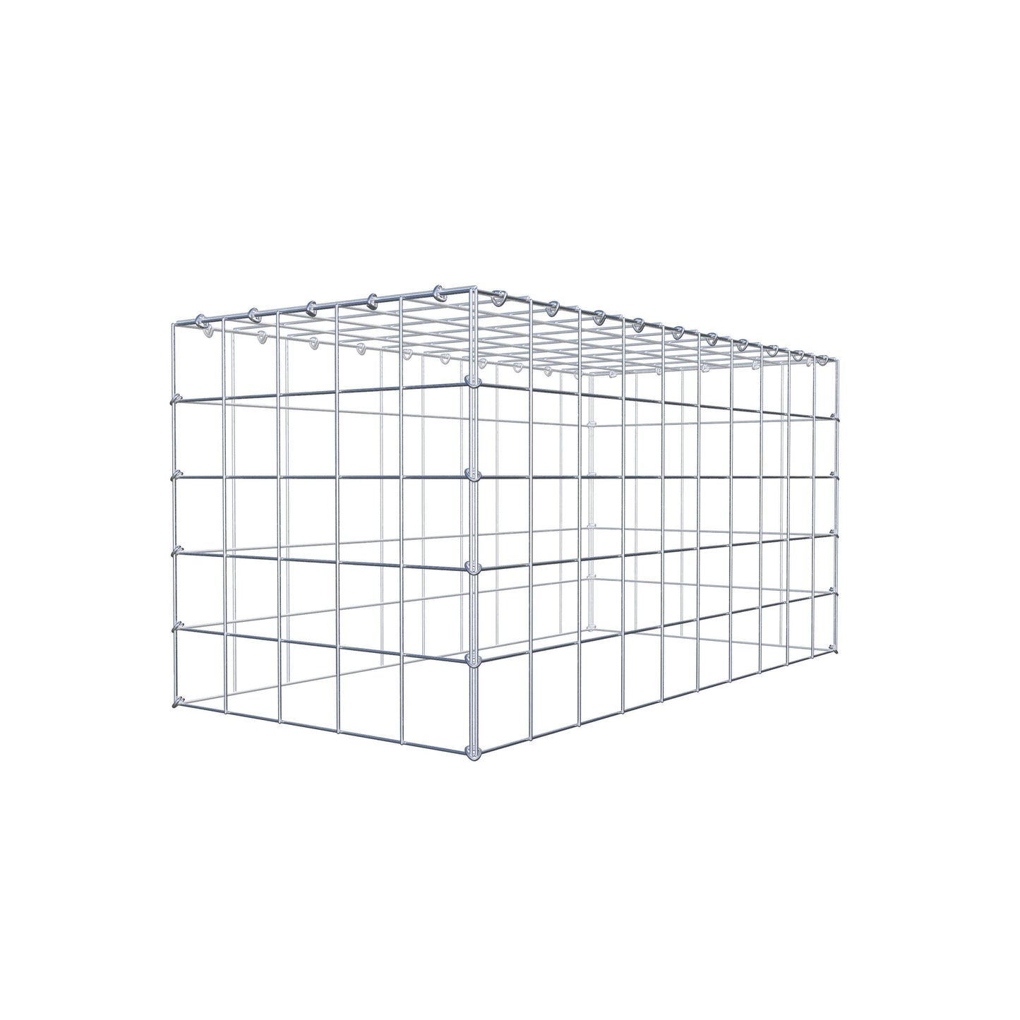 Gavión complementario de tipo 3 100 cm x 50 cm x 50 cm (L x A x P), malla 10 cm x 10 cm, anillo en C