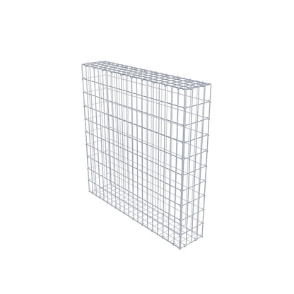 Gavión 100 cm x 100 cm x 20 cm (L x A x P), luz de malla 5 cm x 10 cm, anillo en C