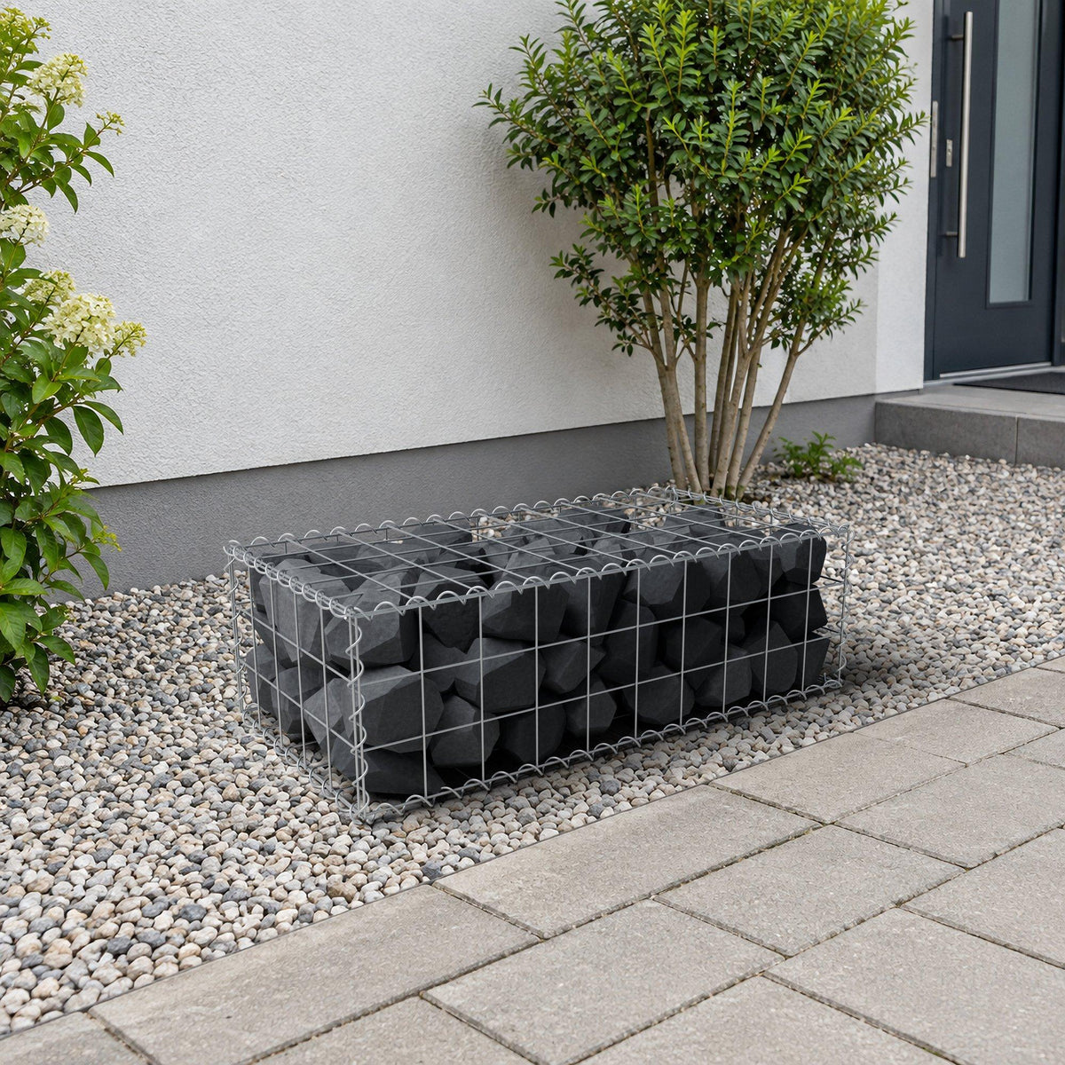 Gabião 100 cm x 30 cm x 50 cm (C x A x P), malhagem 10 cm x 10 cm, espiral