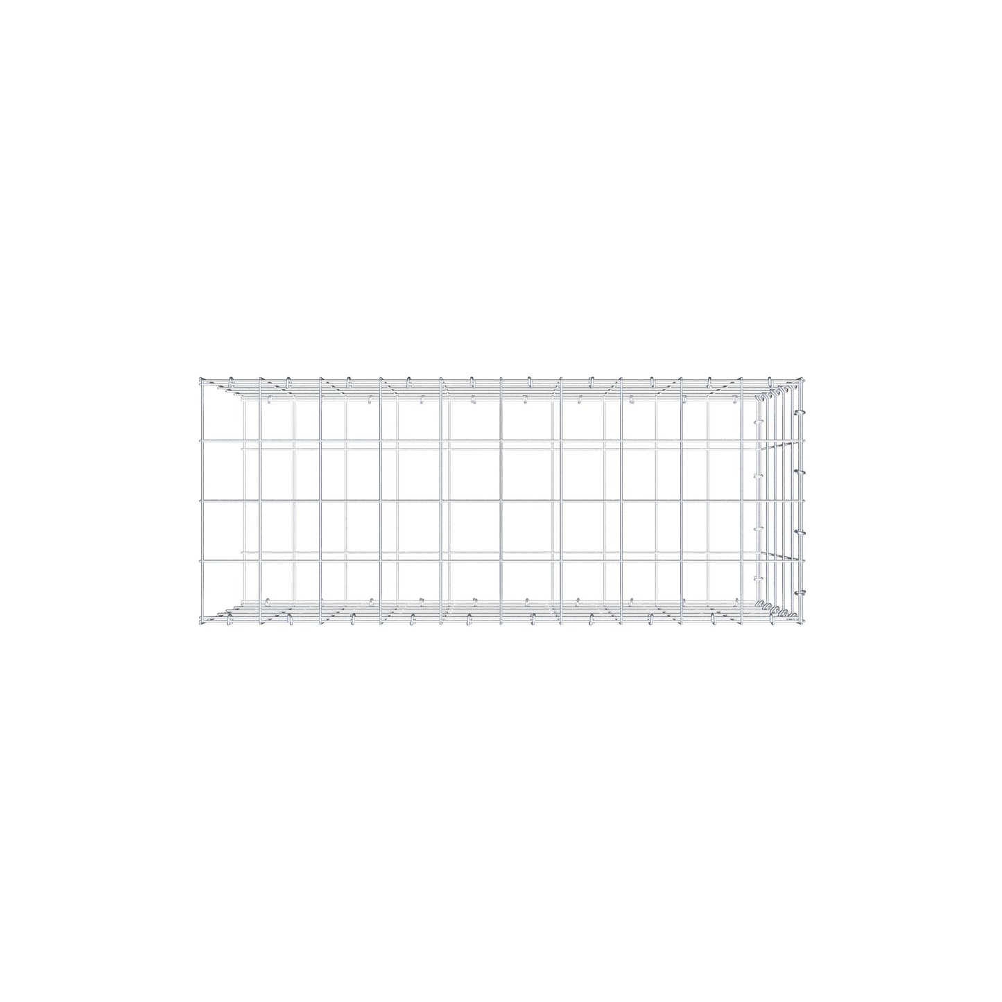 Anbaugabione Typ 2 100 cm x 50 cm x 40 cm (L x H x T), Maschenweite 10 cm x 10 cm, C-Ring