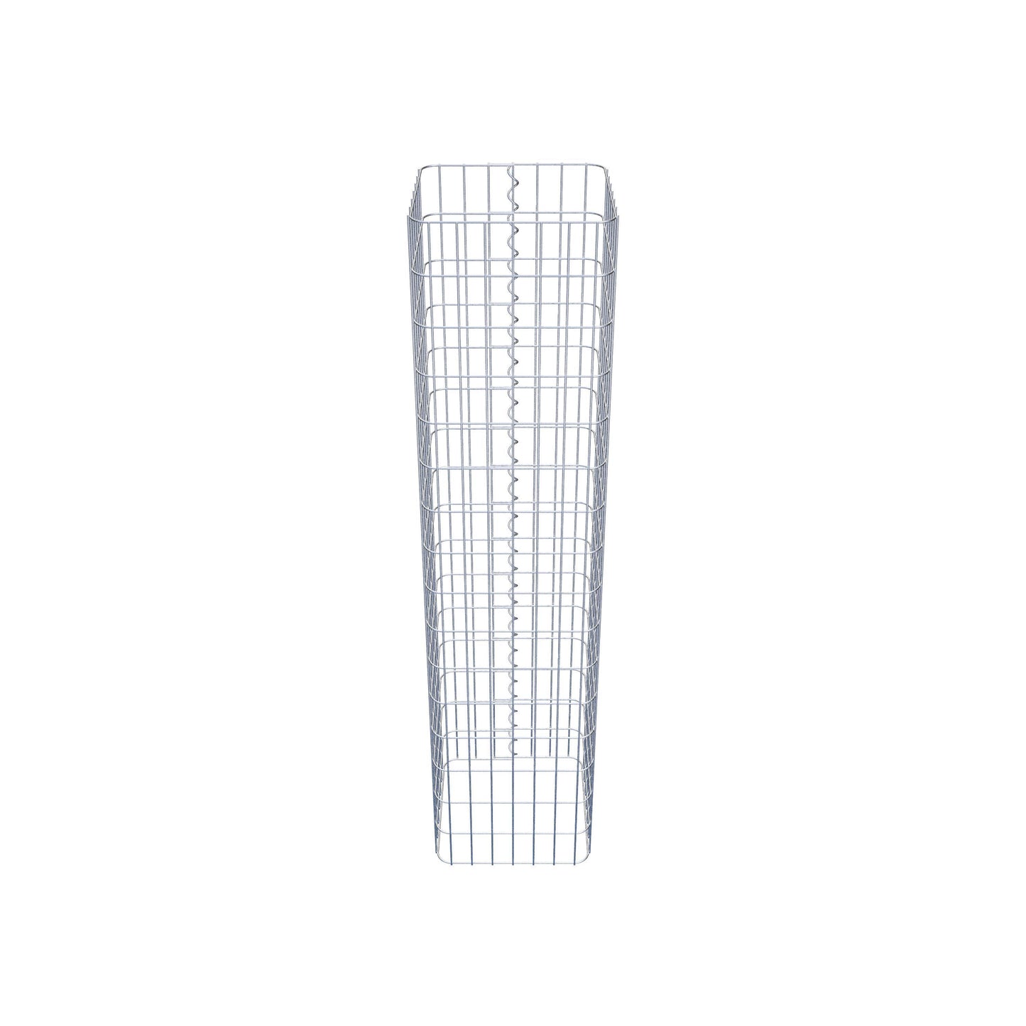 Columna de gaviones, angular 37 cm x 37 cm, 160 cm de altura, MW 5 cm x 10 cm