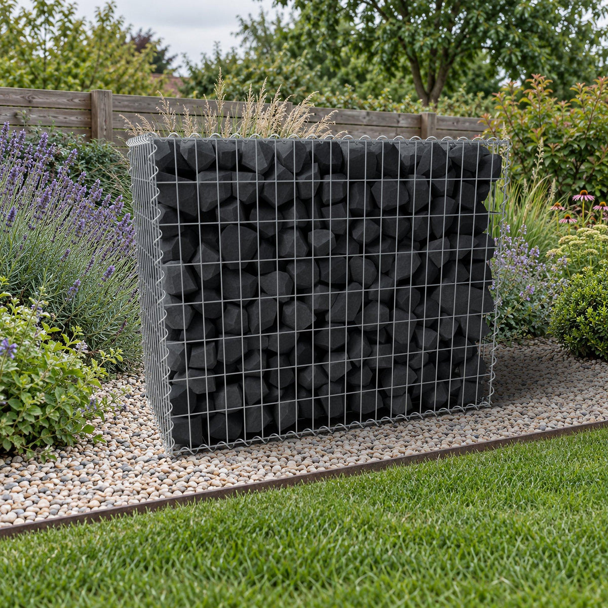 Gabion 100 cm x 80 cm x 50 cm (L x H x D), mesh size 5 cm x 10 cm, spiral