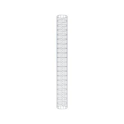 Colonne de gabion ronde 22 cm de diamètre, 200 cm de hauteur, maille 5 cm x 10 cm