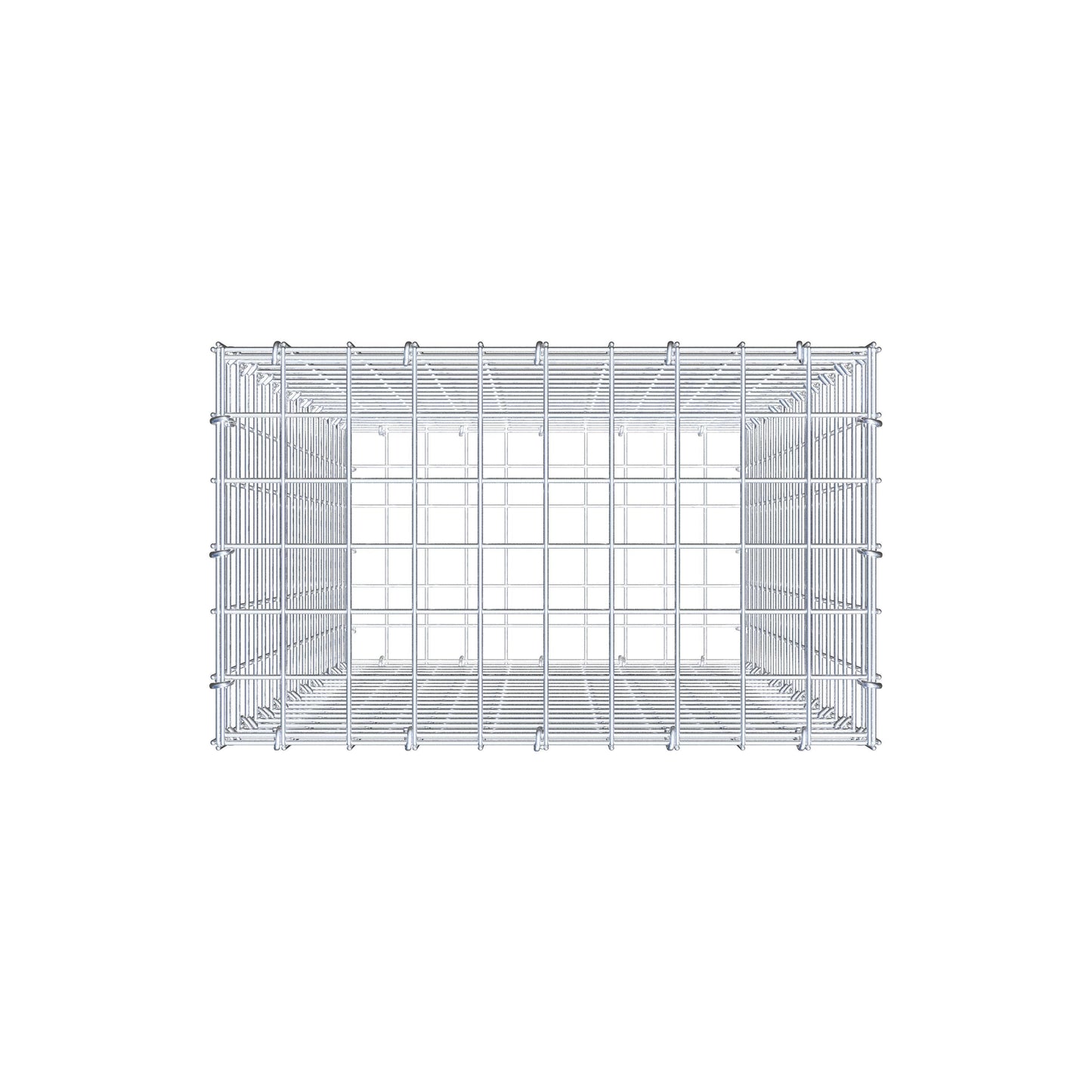 Gabbione 100 cm x 50 cm x 30 cm (L x H x P), maglia 5 cm x 5 cm, anello a C