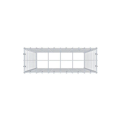 Mounted gabion type 3 100 cm x 60 cm x 20 cm (L x H x D), mesh size 10 cm x 10 cm, C-ring