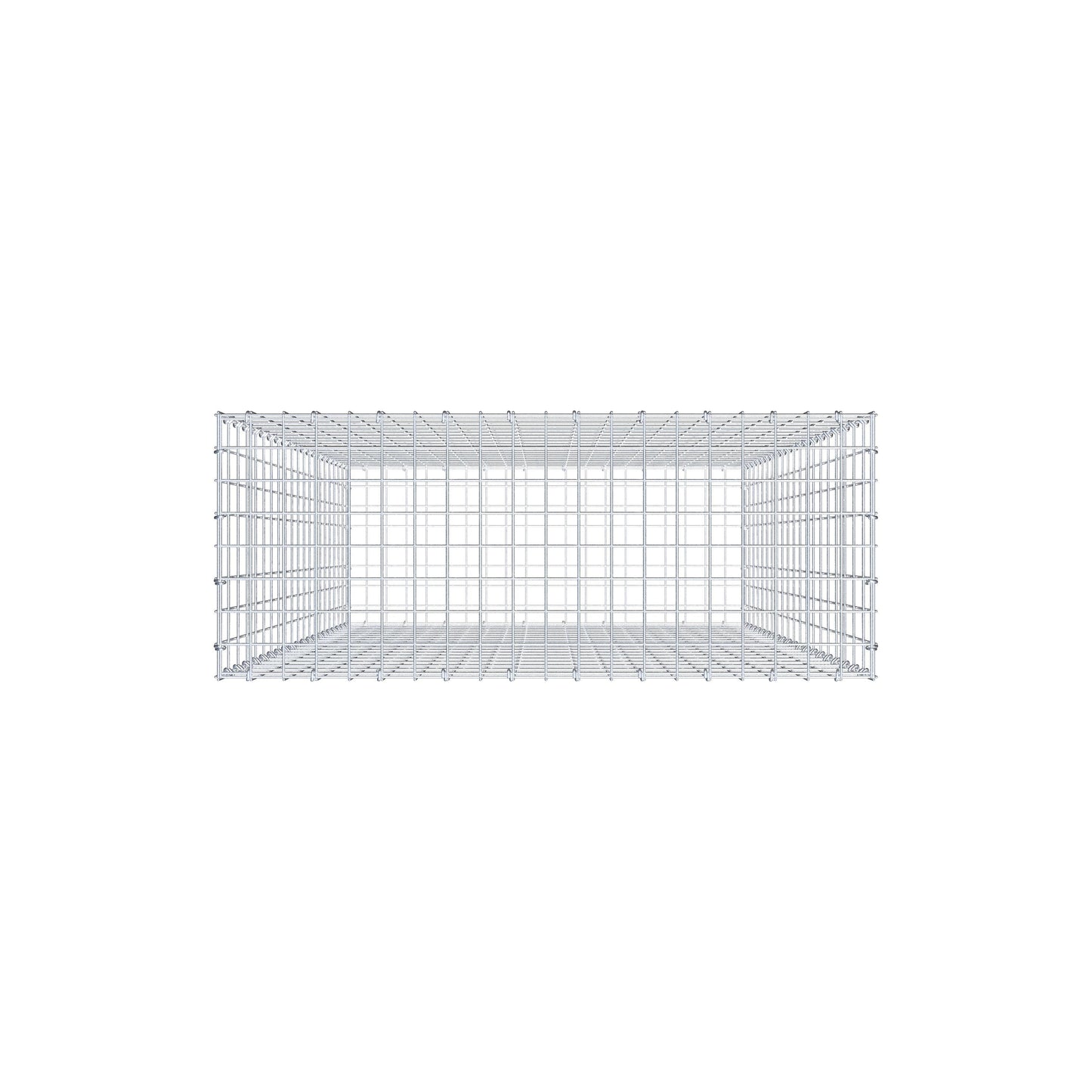 Schanskorf 200 cm x 100 cm x 40 cm (L x H x D), maaswijdte 5 cm x 10 cm, C-ring