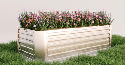 Verhoogd bed van gegalvaniseerd plaatstaal (184 x 60 x 90 cm)