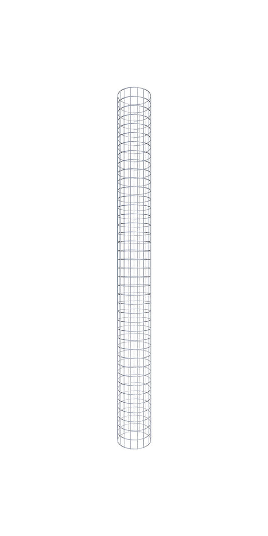 Schanskorfzuil, rond, thermisch verzinkt, 27 cm diameter, 200 cm hoogte, MW 5 cm x 10 cm