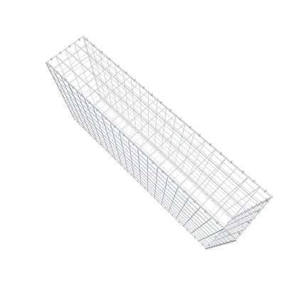 Gavión 200 cm x 100 cm x 40 cm (L x A x P), luz de malla 10 x 10 cm, anillo en espiral