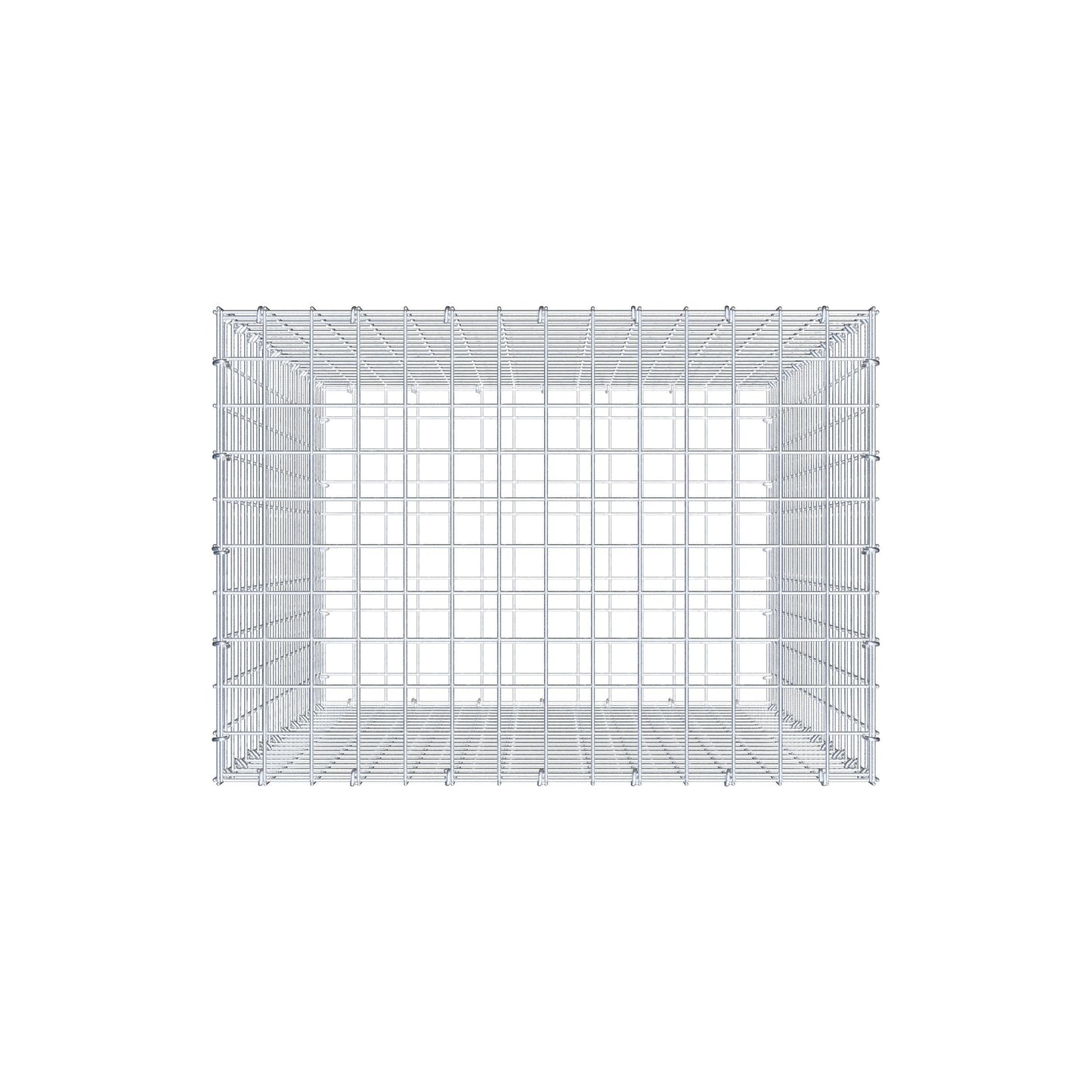 Gavión 100 cm x 70 cm x 50 cm (L x A x P), luz de malla 5 cm x 5 cm, anillo en C
