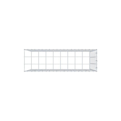 Mounted gabion type 4 100 cm x 70 cm x 30 cm (L x H x D), mesh size 10 cm x 10 cm, C-ring