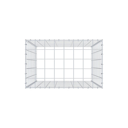 Monteret gabion type 3 100 cm x 80 cm x 50 cm (L x H x D), maskestørrelse 10 cm x 10 cm, C-ring