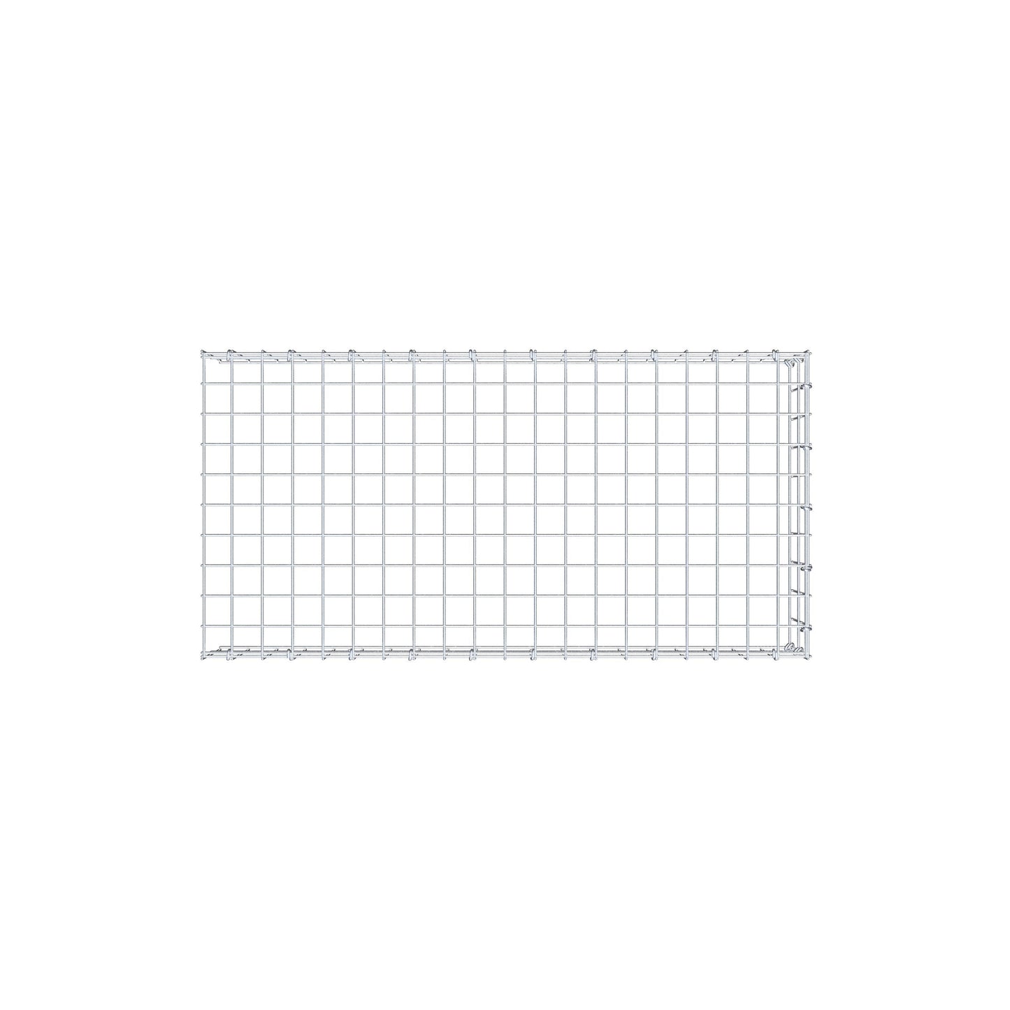 Anbaugabione Typ 4 100 cm x 20 cm x 50 cm (L x H x T), Maschenweite 5 cm x 10 cm, C-Ring