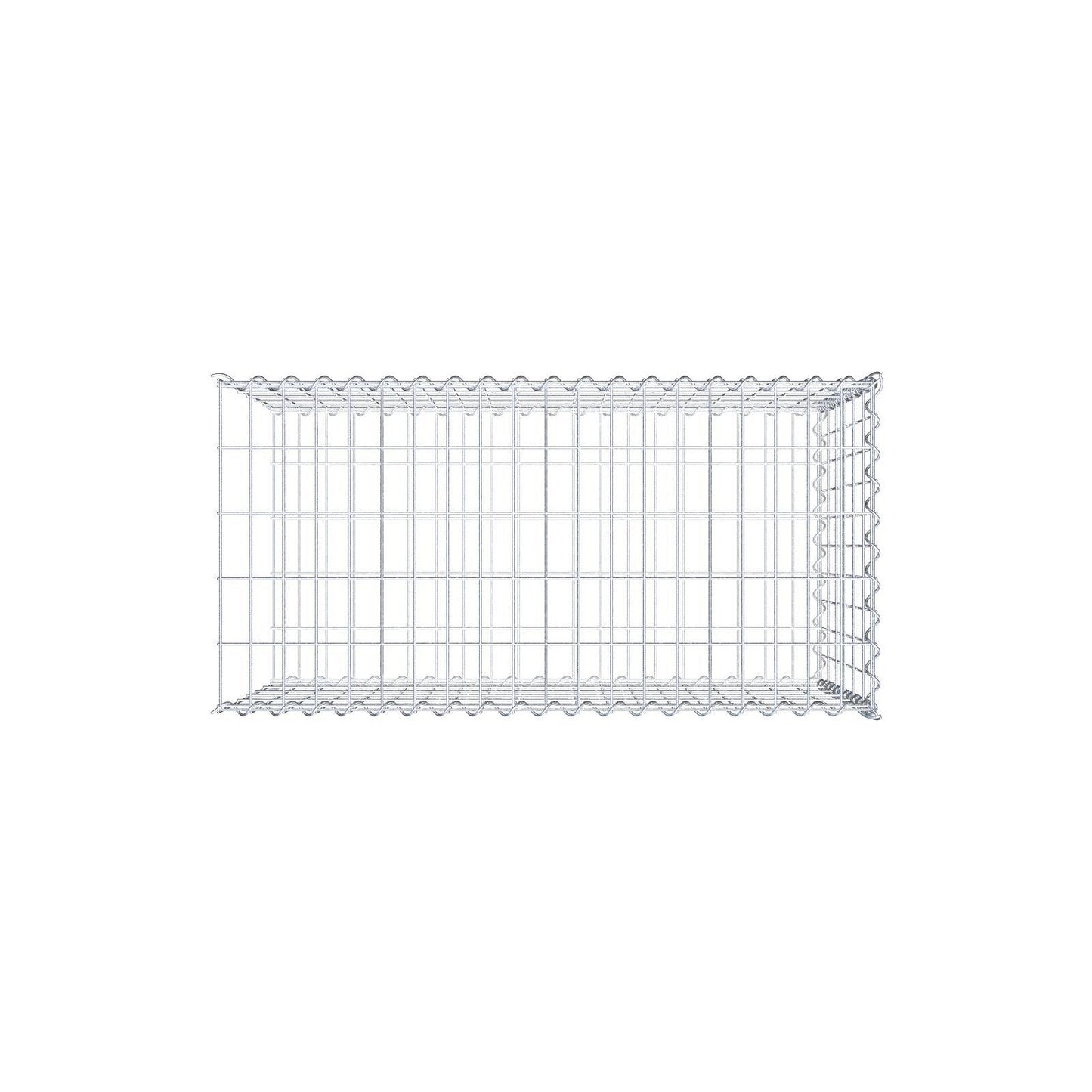 Gavión complementario tipo 2 100 cm x 60 cm x 50 cm (L x A x P), luz de malla 5 cm x 10 cm, en espiral