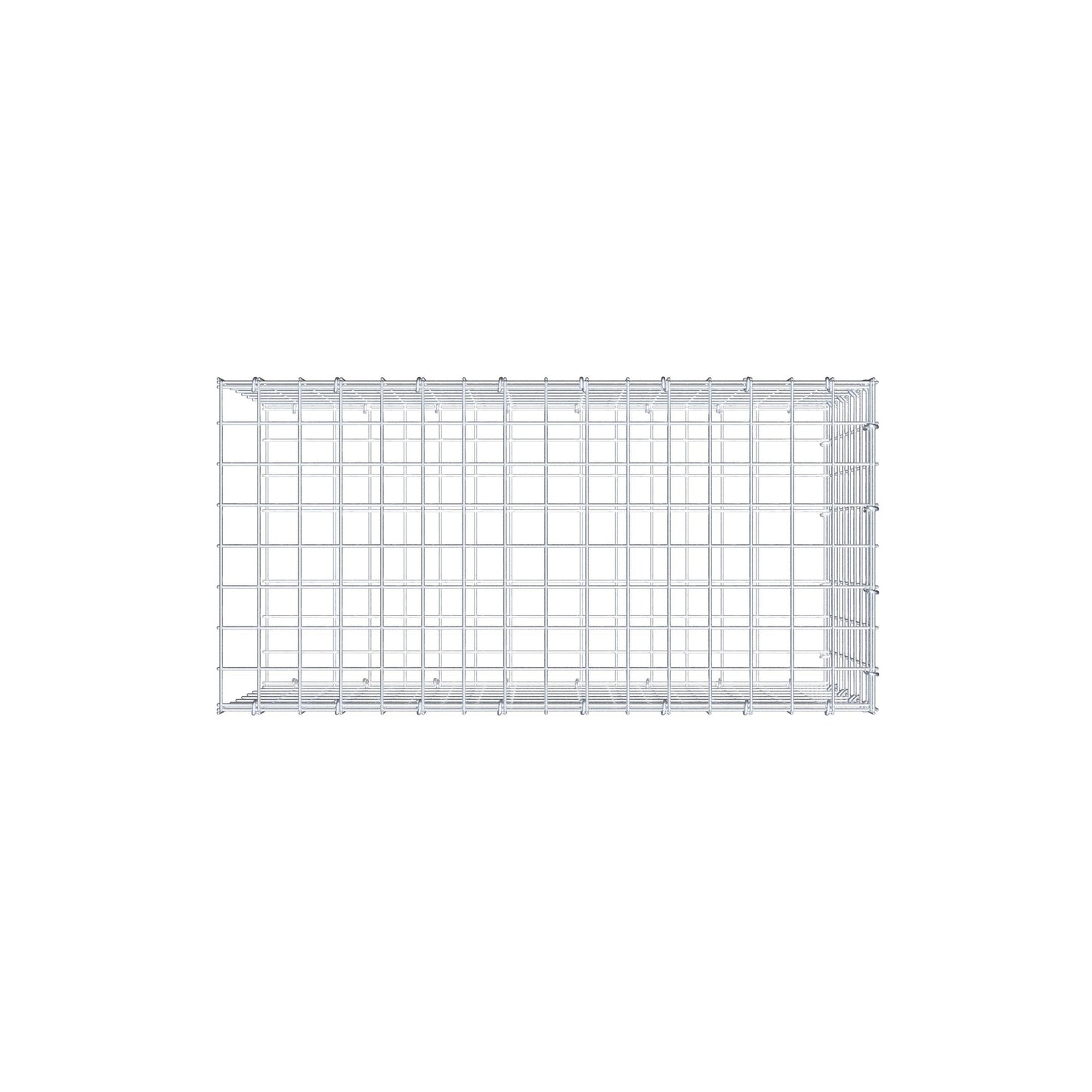 Opzetpaal type 2 80 cm x 40 cm x 40 cm (L x H x D), maaswijdte 5 cm x 5 cm, C-ring