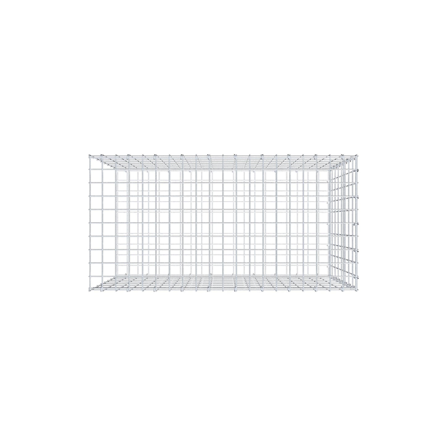 Pila adicional tipo 2 100 cm x 80 cm x 50 cm, malla 5 cm x 10 cm, anillo en C
