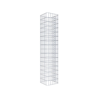 Colonne de gabion carrée 32 cm x 32 cm, 160 cm de hauteur, MW 5 cm x 10 cm
