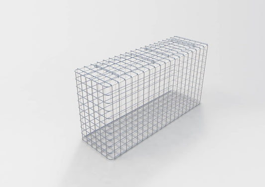 Gabbione zincato a caldo 102 cm x 52 cm x 32 cm, maglia 5 cm x 5 cm, completamente saldato
