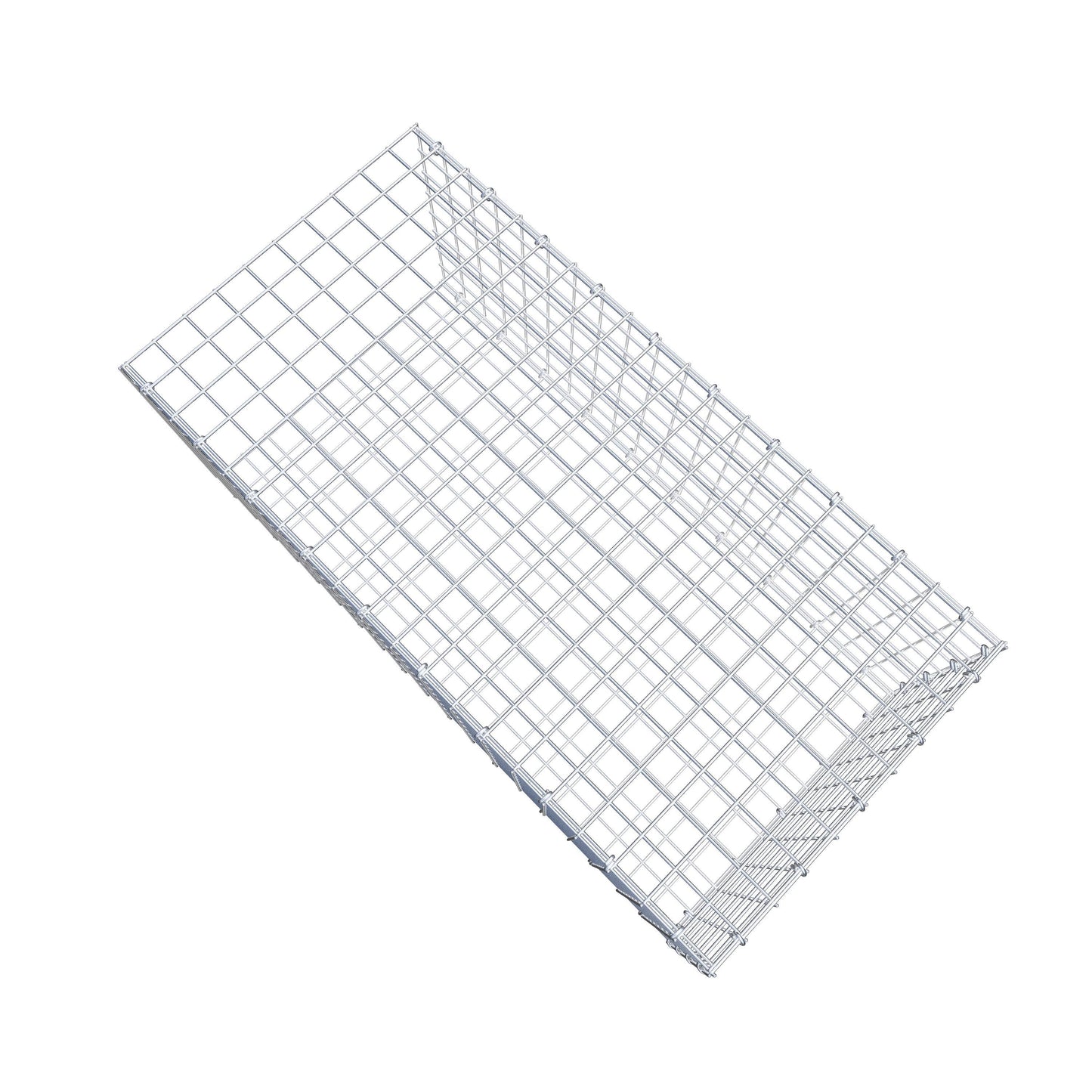 Gavión complementario de tipo 2 100 cm x 40 cm x 50 cm (largo x alto x fondo), malla 5 cm x 5 cm, anillo en C