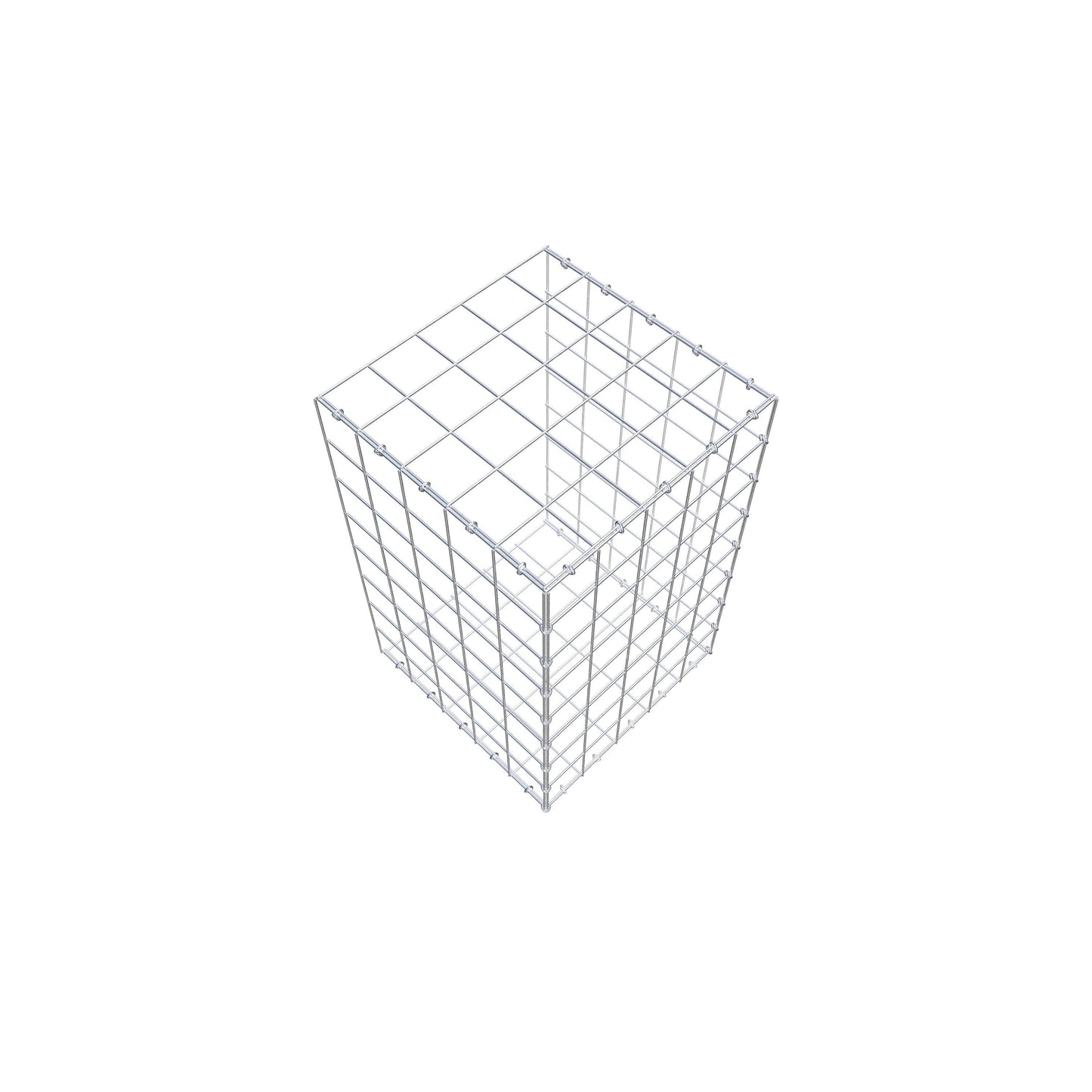 Monteret gabion type 2 80 cm x 50 cm x 50 cm (L x H x D), maskestørrelse 10 cm x 10 cm, C-ring