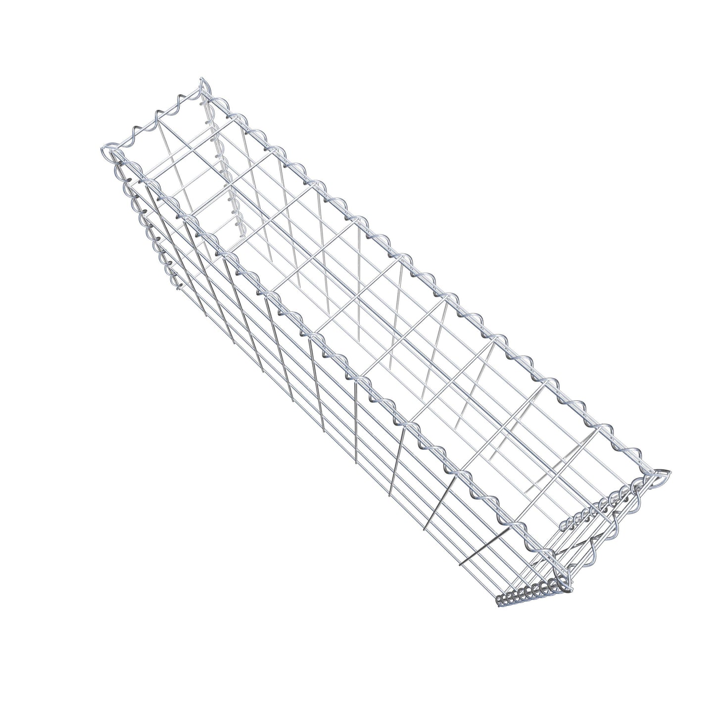 Opvokset gabion type 3 100 cm x 50 cm x 20 cm (L x H x D), maskestørrelse 10 cm x 10 cm, spiral
