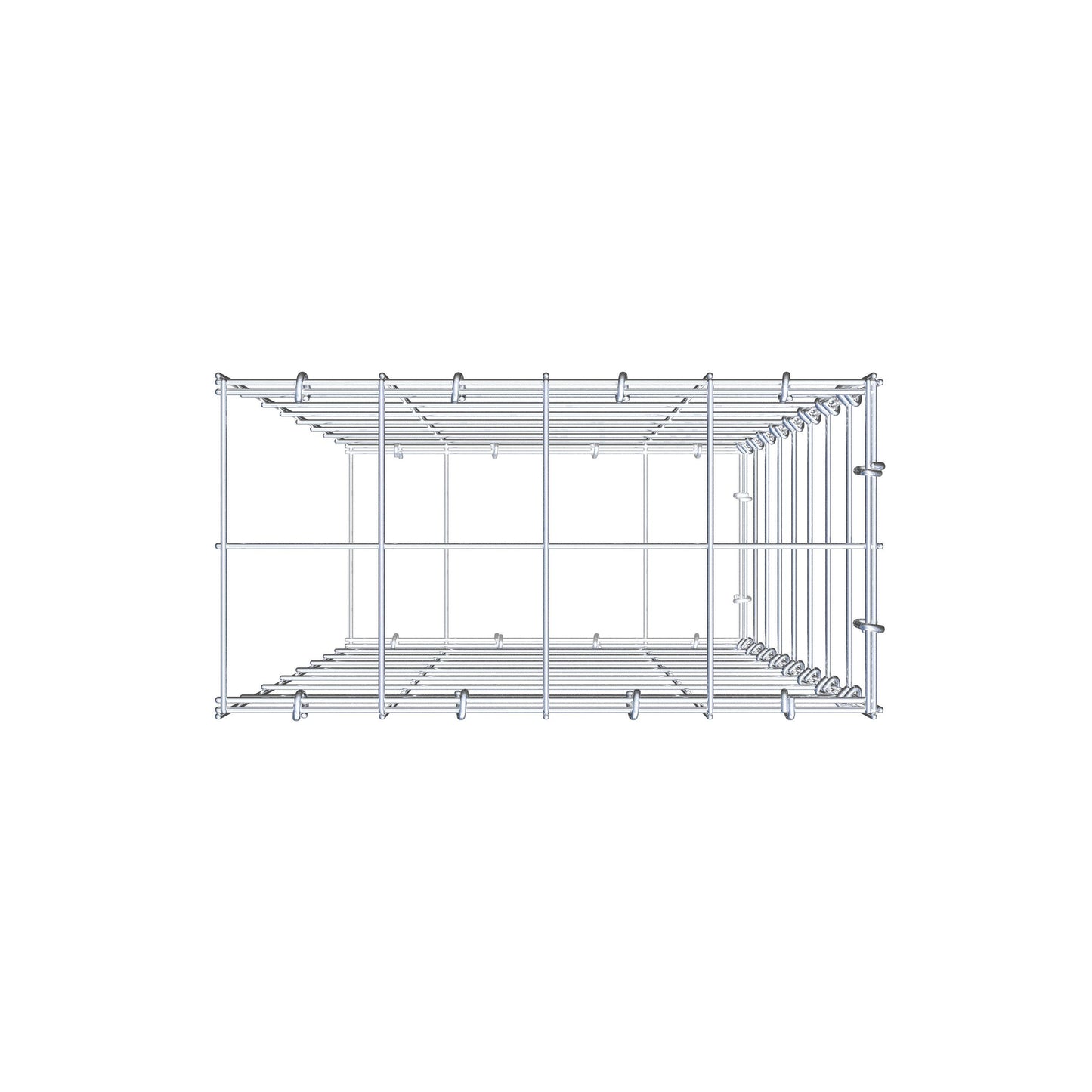 Toegevoegde pool type 2 80 cm x 40 cm x 20 cm (L x H x D), maaswijdte 10 cm x 10 cm, C-ring