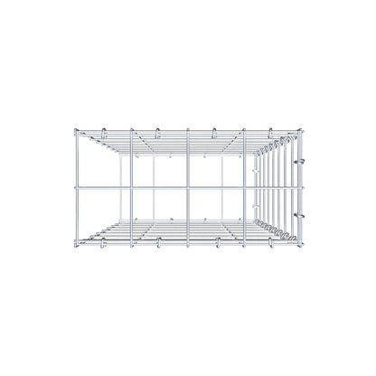 Toegevoegde pool type 2 80 cm x 40 cm x 20 cm (L x H x D), maaswijdte 10 cm x 10 cm, C-ring