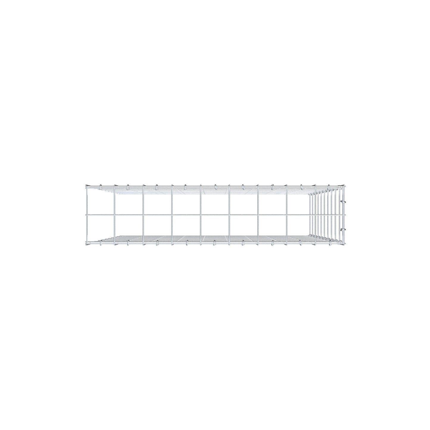 Gabbione aggiuntivo tipo 4 100 cm x 90 cm x 20 cm (L x H x P), maglia 10 cm x 10 cm, anello a C