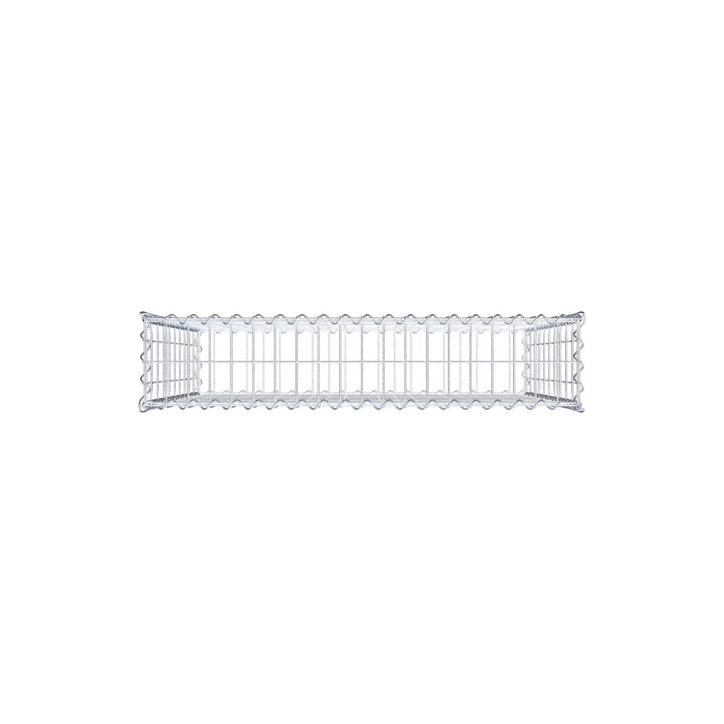 Gabbione 100 cm x 100 cm x 20 cm (L x H x P), maglia 5 cm x 10 cm, spirale