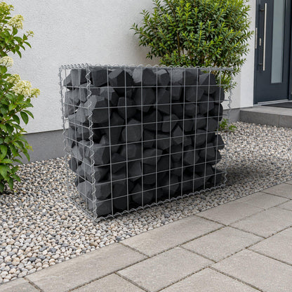 Gabione 100 cm x 80 cm x 40 cm (L x H x T), Maschenweite 10 cm x 10 cm, Spirale