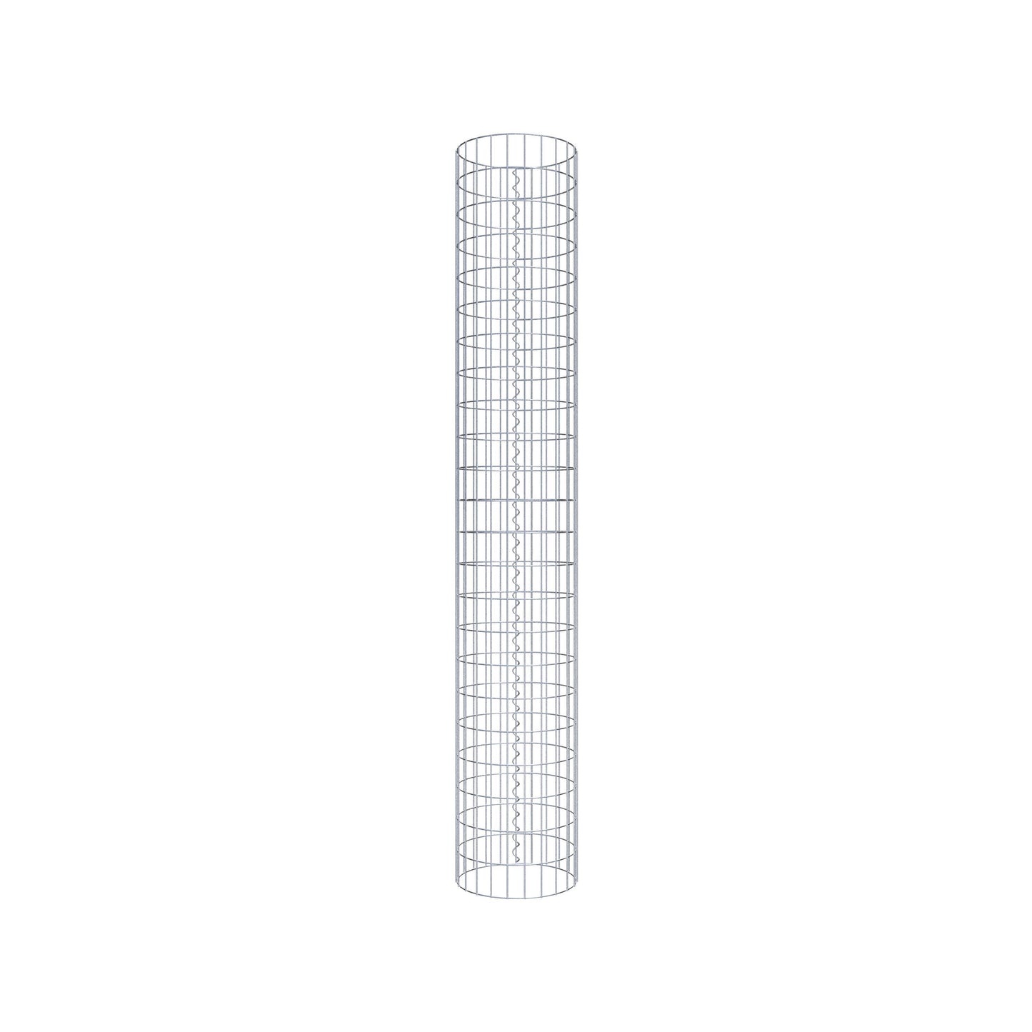 Columna de gaviones redonda 37 cm de diámetro, 230 cm de altura, malla 5 cm x 10 cm