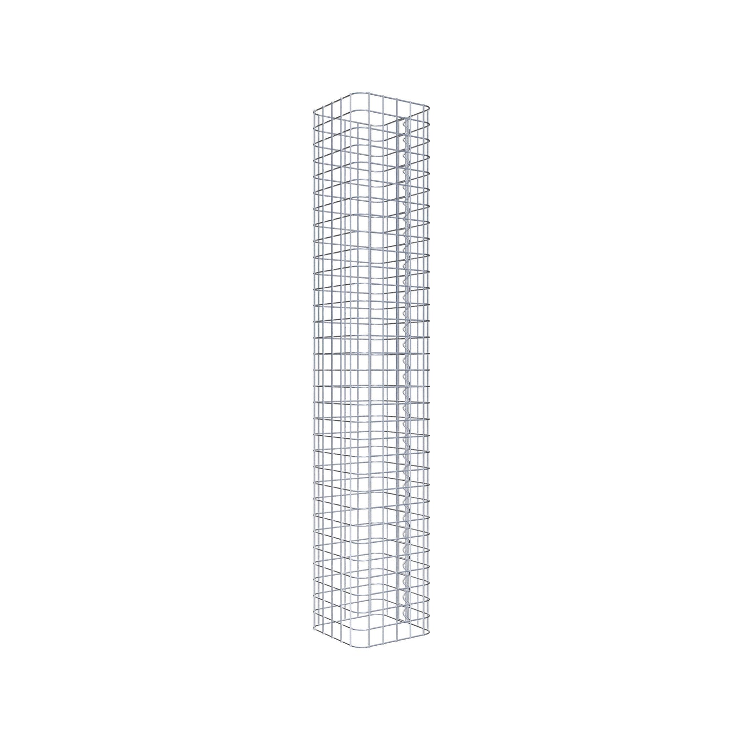 Columna de gaviones angular 27 cm x 27 cm, 160 cm de altura, MW 5 cm x 5 cm