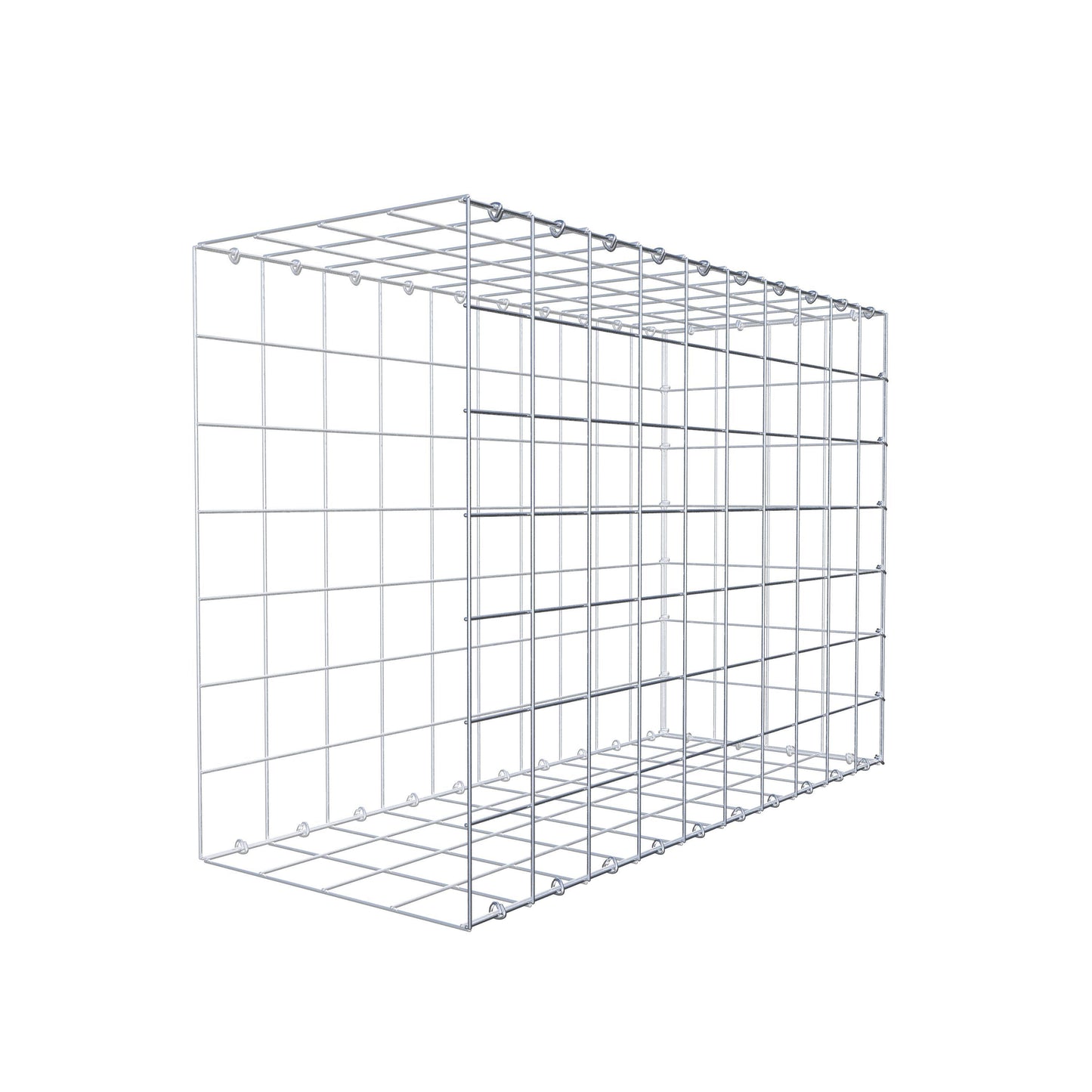 Gabião Tipo 2 100 cm x 70 cm x 40 cm (C x A x P), malhagem 10 cm x 10 cm, anel C