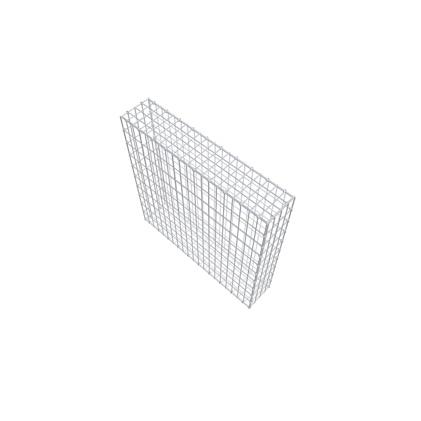 Gavión 100 cm x 100 cm x 20 cm (L x A x P), luz de malla 5 cm x 10 cm, anillo en C