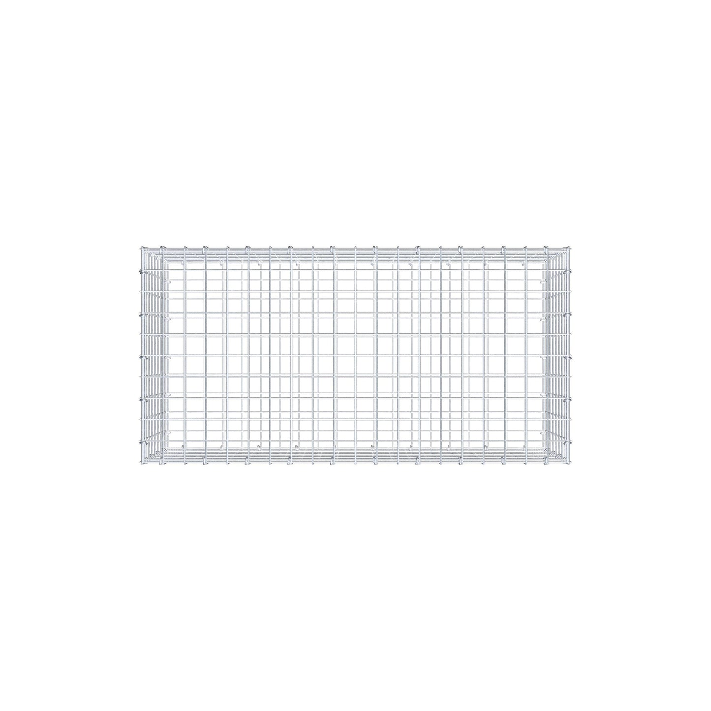 Gavión 100 cm x 40 cm x 50 cm (L x A x P), malla 5 cm x 5 cm, anillo en C