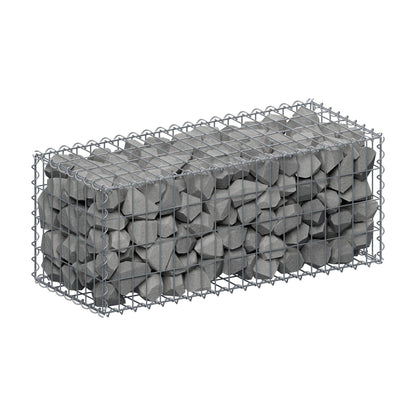 Gabbione 100 cm x 40 cm x 40 cm (L x H x P), maglia 5 cm x 10 cm, spirale