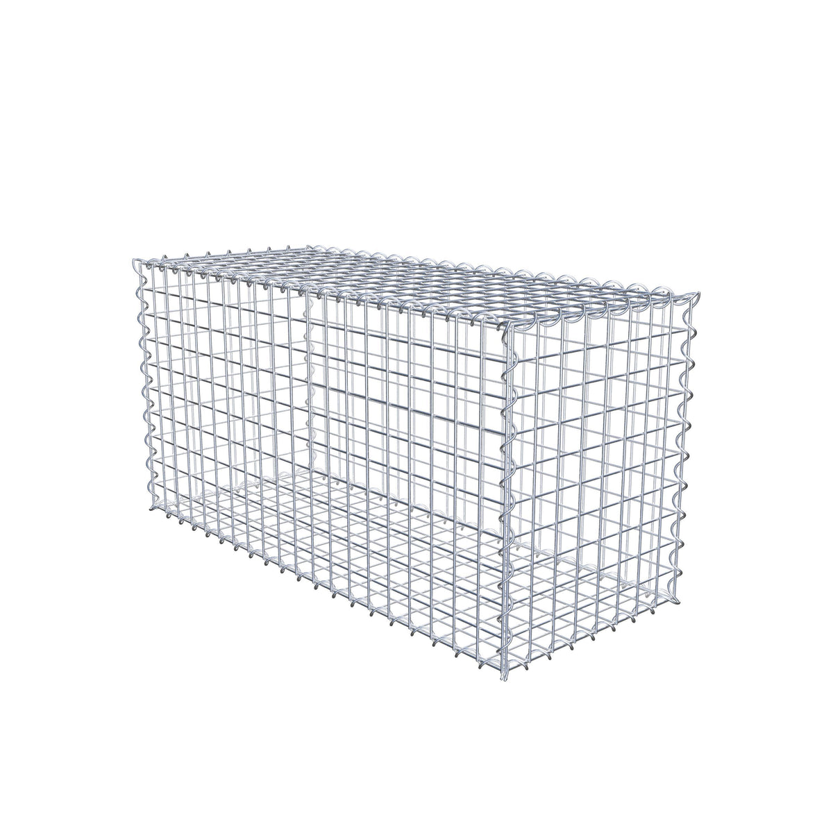 Gabion 100 cm x 50 cm x 40 cm (L x H x D), maskstorlek 5 cm x 5 cm, spiral