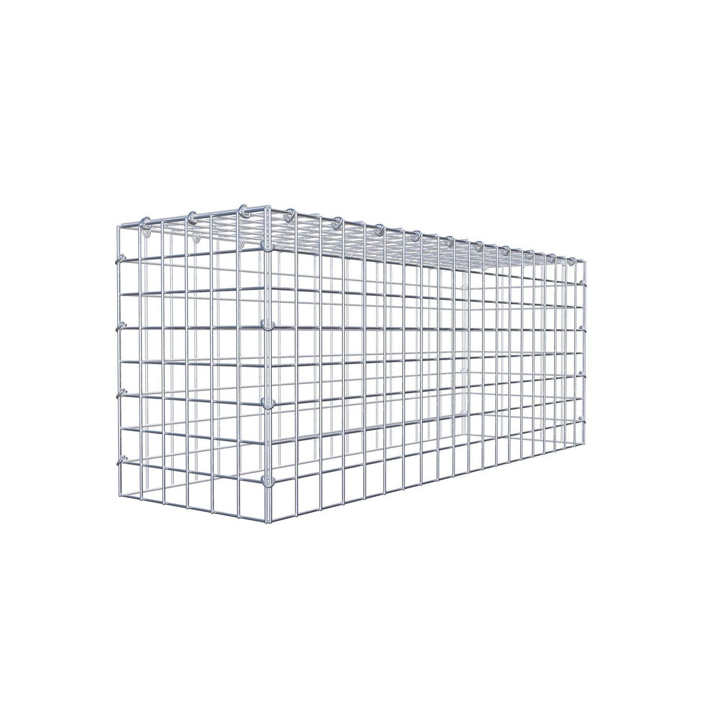 Gavión complementario de tipo 3 100 cm x 40 cm x 30 cm (largo x alto x fondo), malla 5 cm x 5 cm, anillo en C