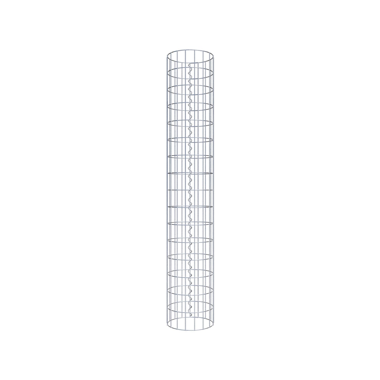 Colonna gabbionata rotonda 27 cm di diametro, 160 cm di altezza, maglia 5 cm x 10 cm