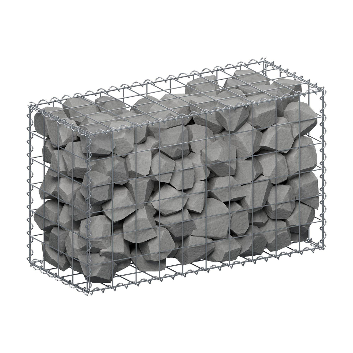 Gabion 100 cm x 60 cm x 40 cm (L x H x P), mailles 10 cm x 10 cm, spirale