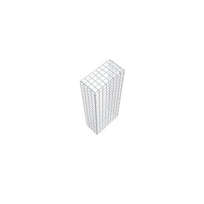 Gavión complementario de tipo 2 100 cm x 20 cm x 40 cm (largo x alto x fondo), malla 5 cm x 5 cm, anillo en C