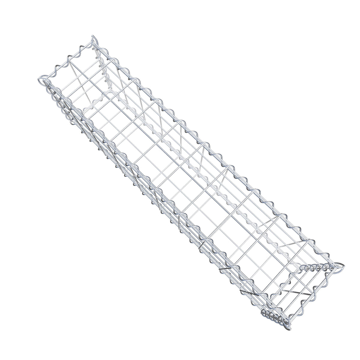 Gabião 100 cm x 30 cm x 20 cm (C x A x P), malhagem 10 cm x 10 cm, espiral