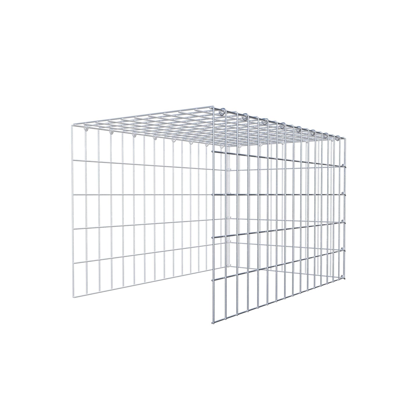 Fourche rapportée type 4 80 cm x 50 cm x 50 cm (L x H x P), mailles 5 cm x 10 cm, anneau C