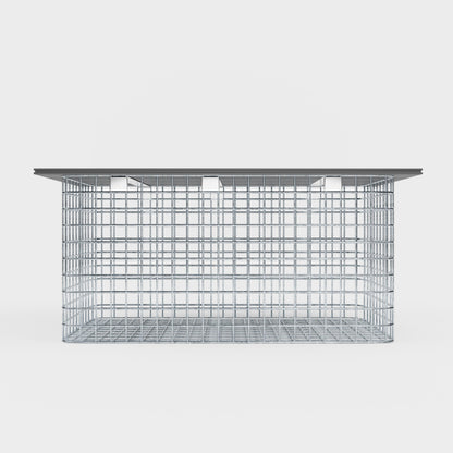 Banco de jardín 102 x 50 x 52 cm MW 5 x 5 cm galvanizado en caliente, con tablero reciclado en antracita