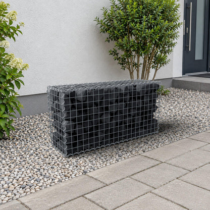 Gabbione 100 cm x 50 cm x 30 cm (L x H x P), maglia 5 cm x 5 cm, spirale
