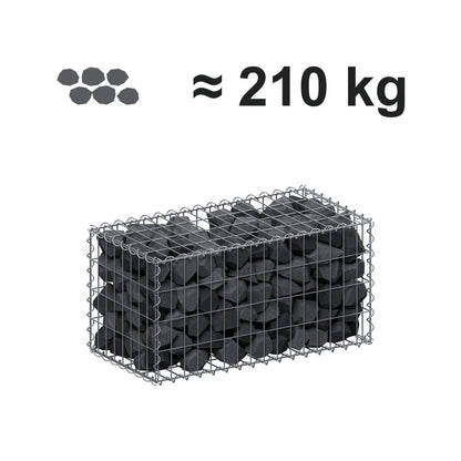 Gabion 80 cm x 40 cm x 40 cm (L x H x P), mailles 5 cm x 10 cm, spirale